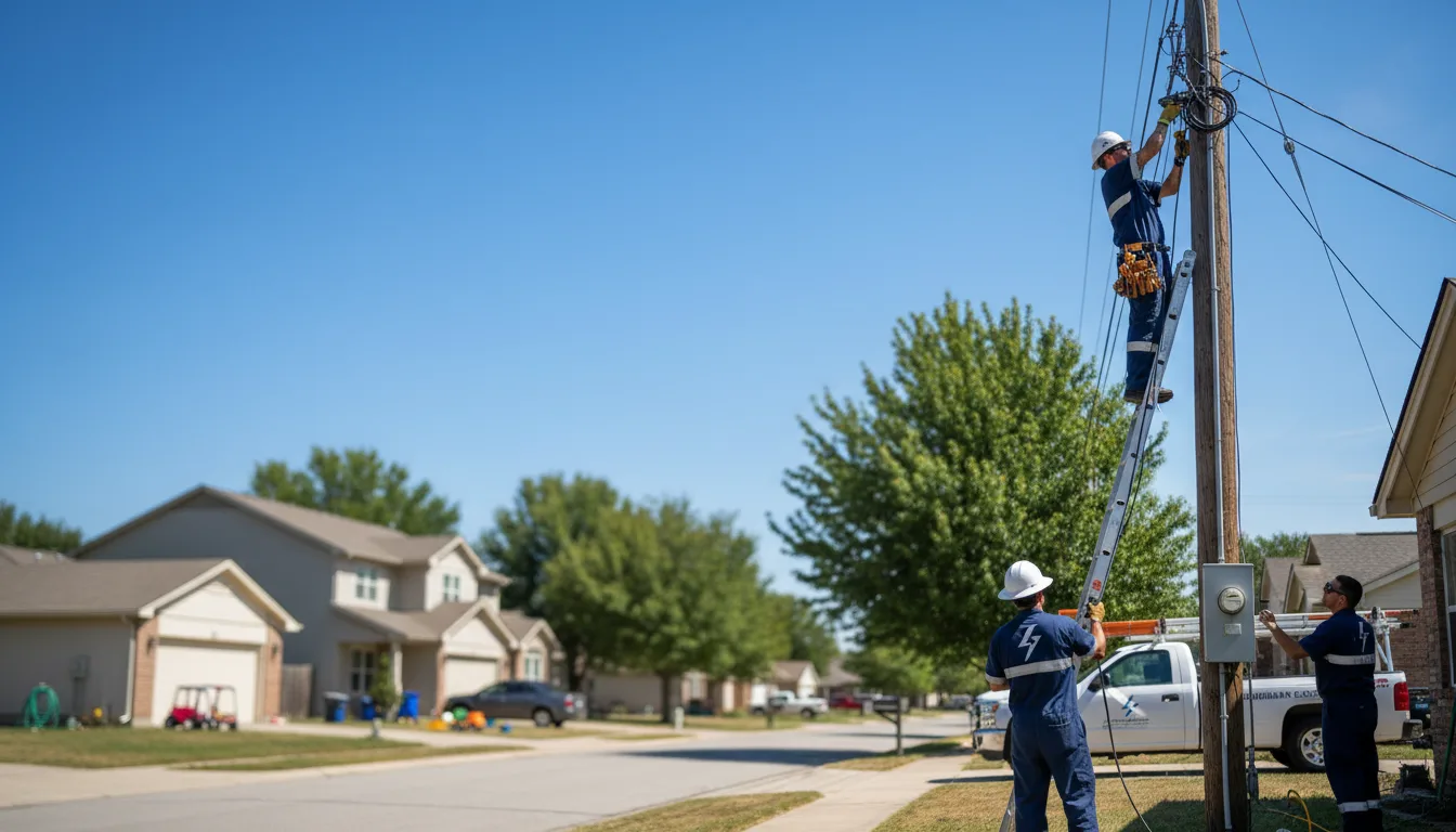 Residential electrician providing installation services in Bledsoe, TX